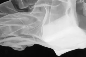 13 mm White~100% silk chiffon fabric 44 inches~flat finish Dyeable