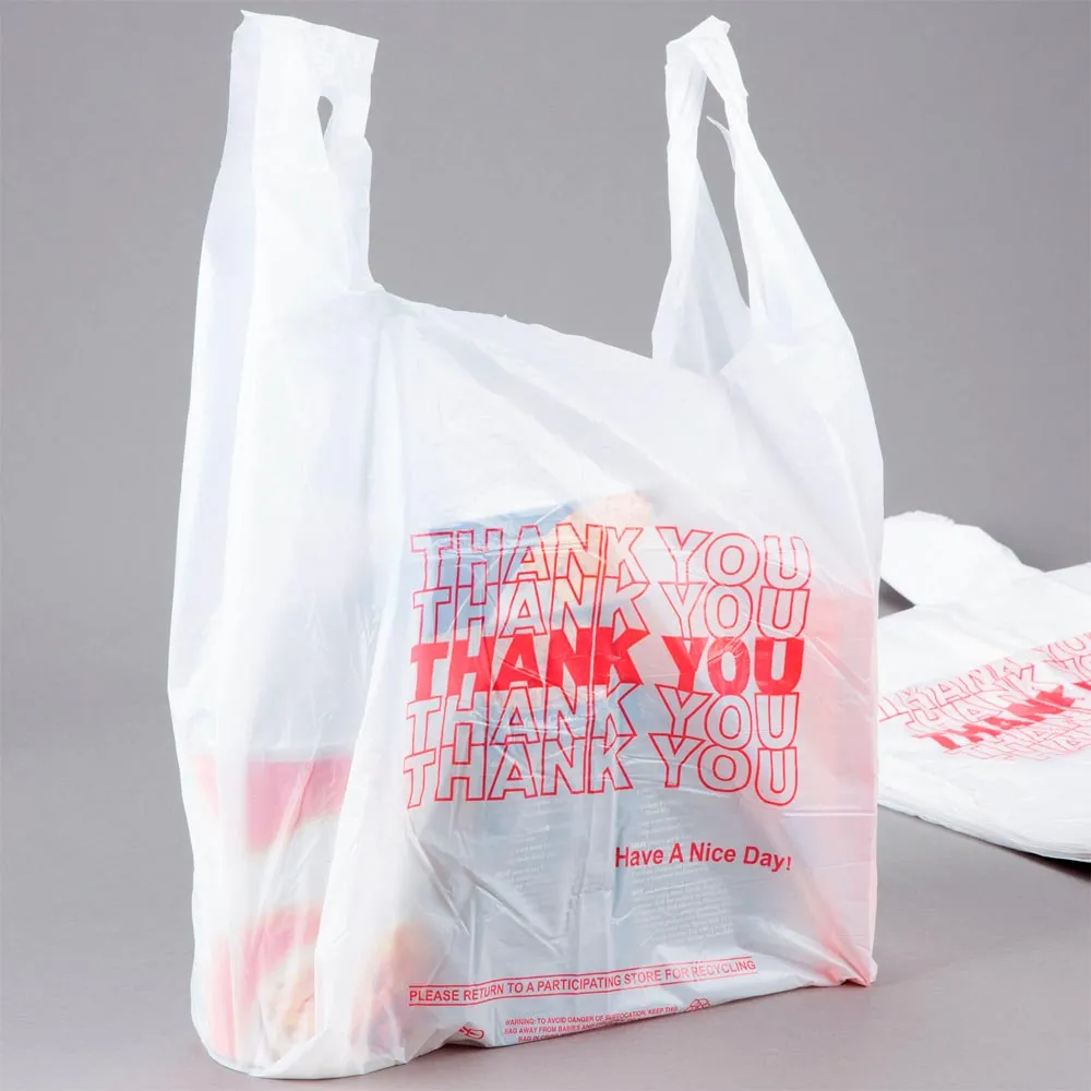 600 Thank You Merchandise Plastic Retail Handle Bags Grocery Carry Out Store Lot