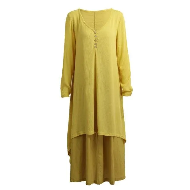 Asymmetrical Double Layered Irene Dress
