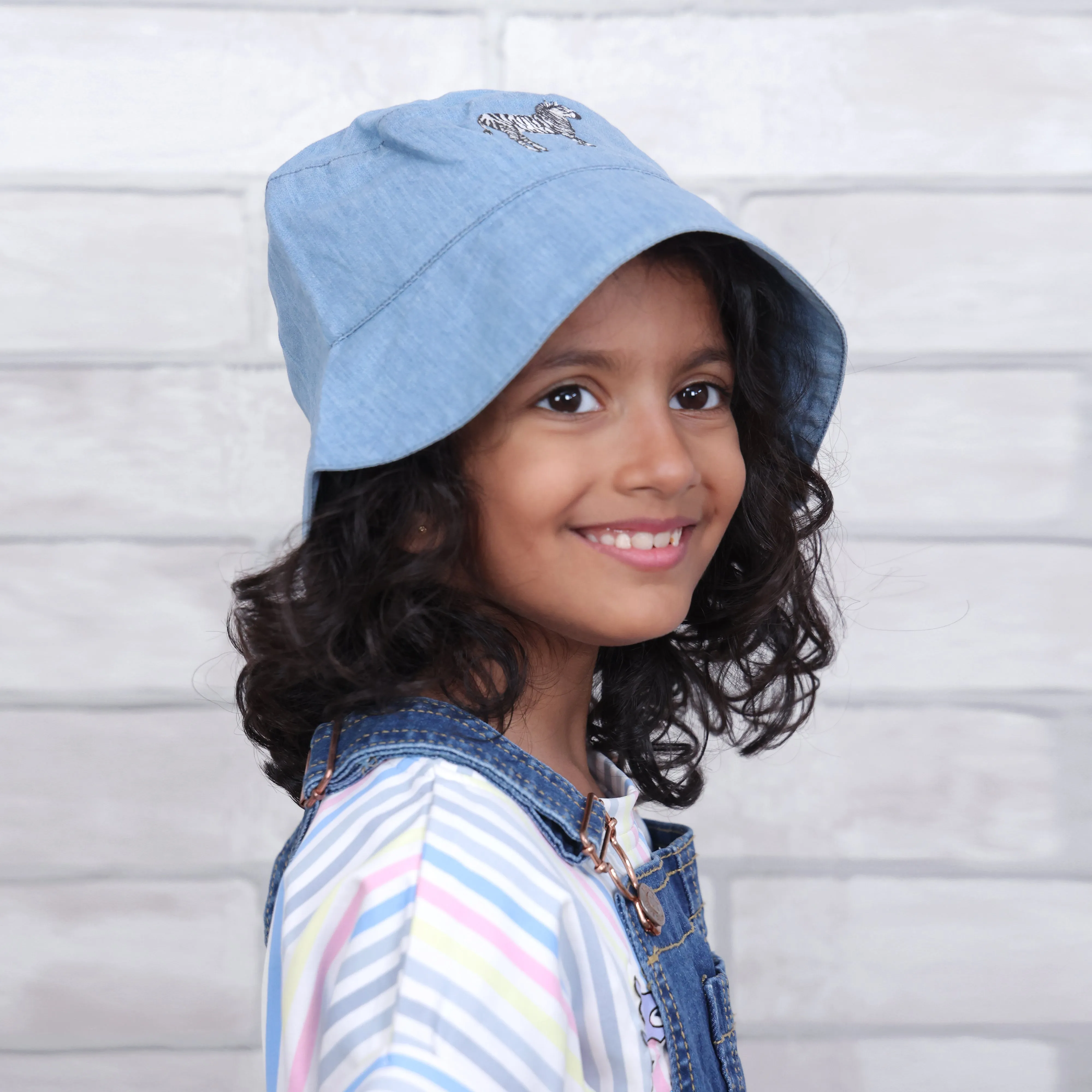 Baby Its A Wild World Light Denim Bucket Hat
