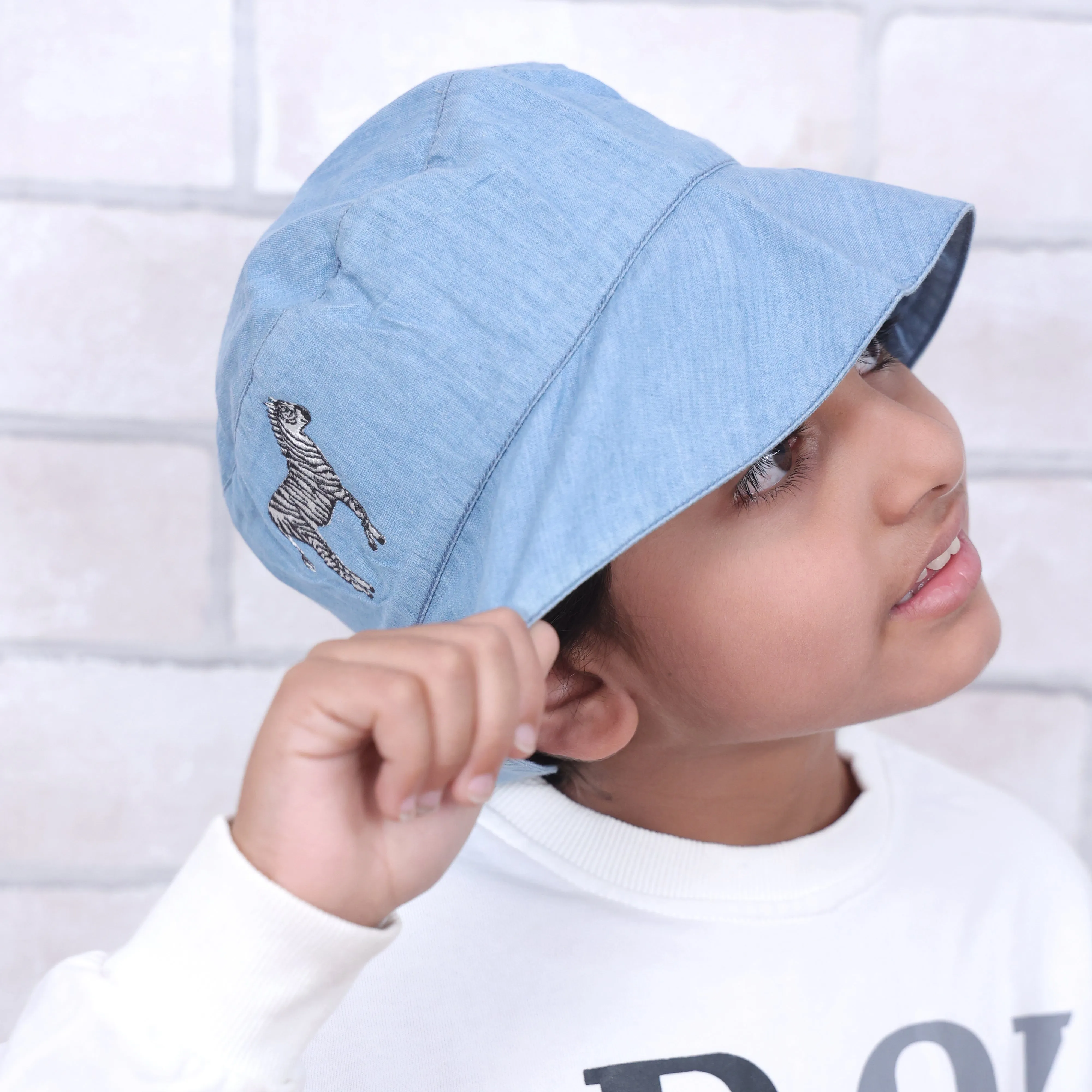 Baby Its A Wild World Light Denim Bucket Hat