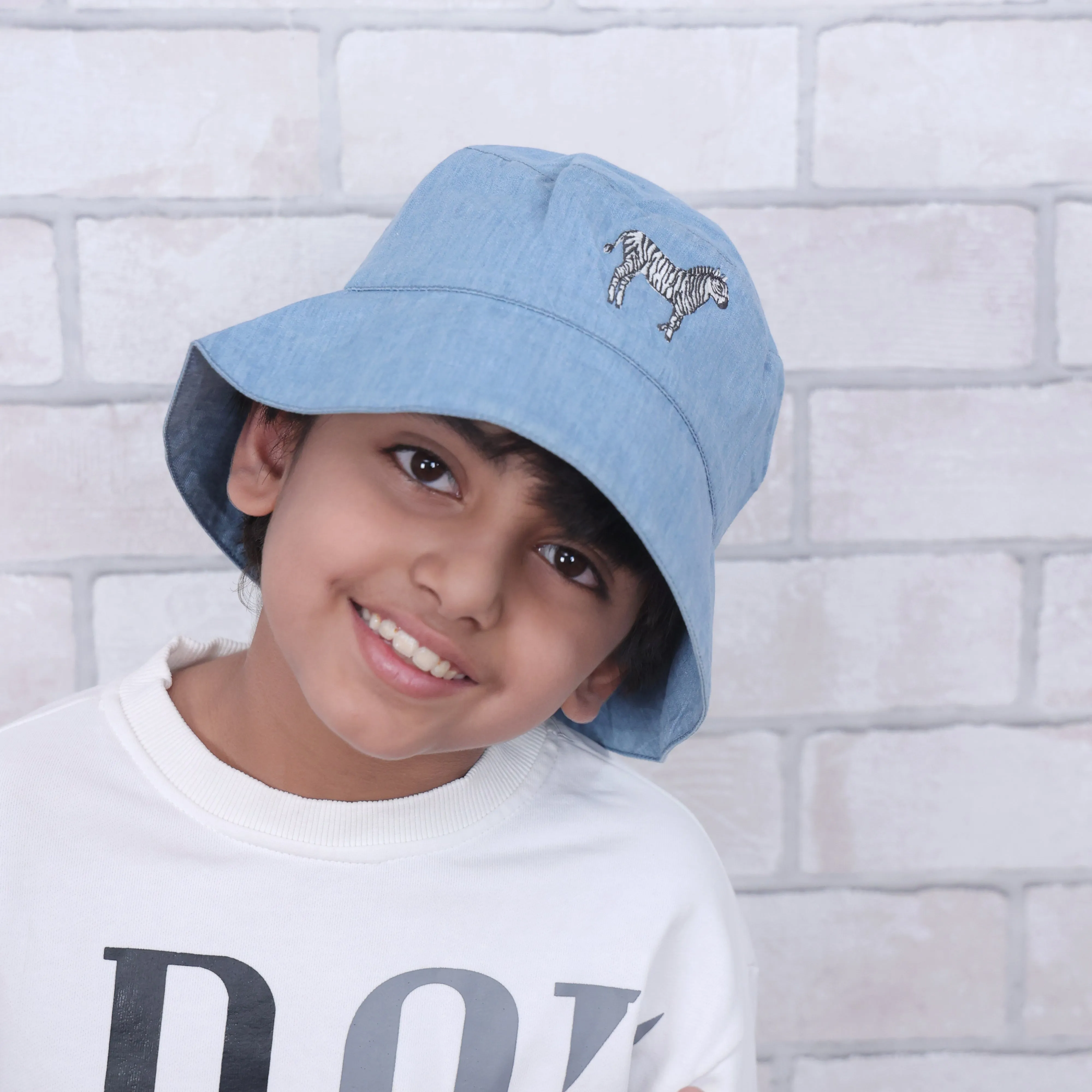 Baby Its A Wild World Light Denim Bucket Hat