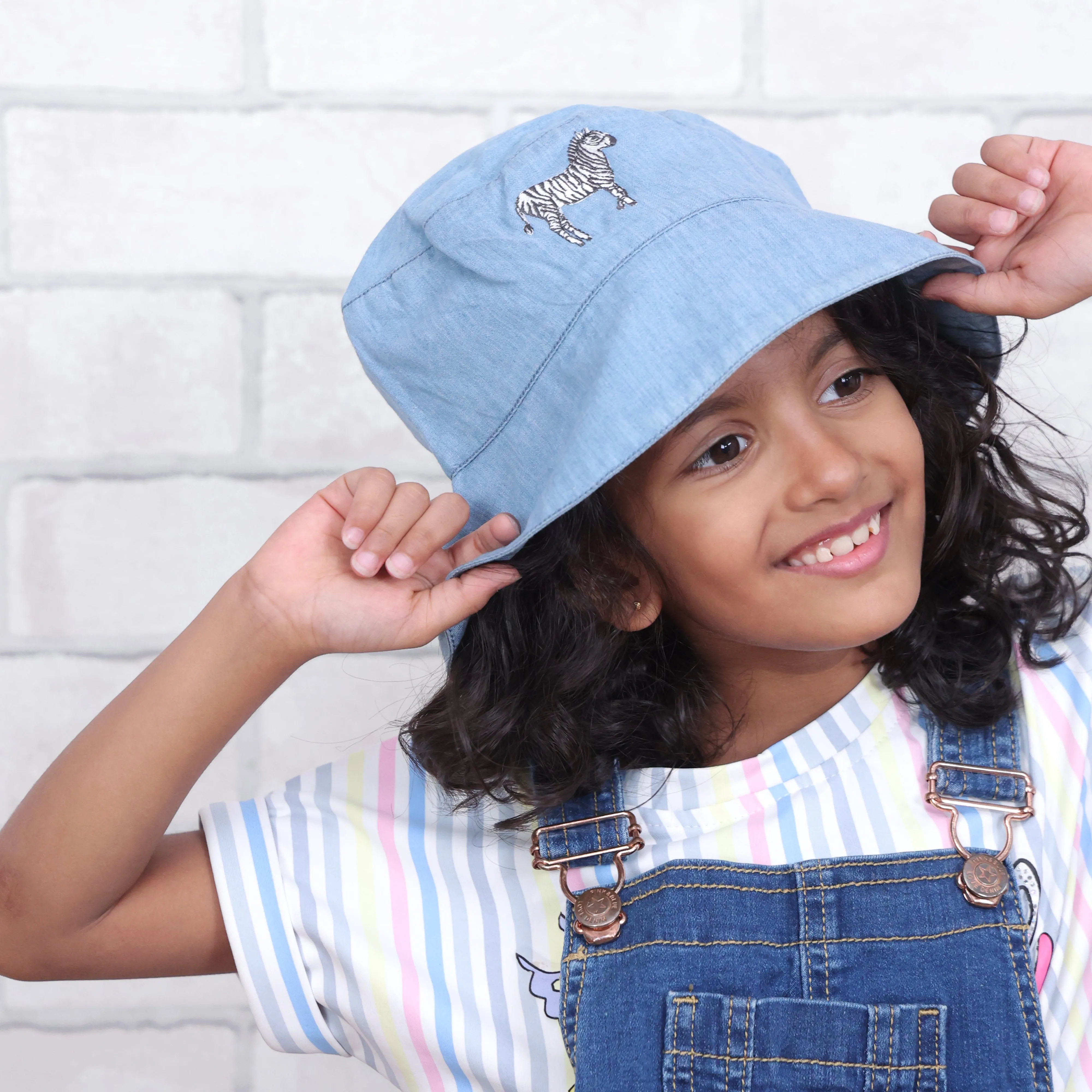 Baby Its A Wild World Light Denim Bucket Hat