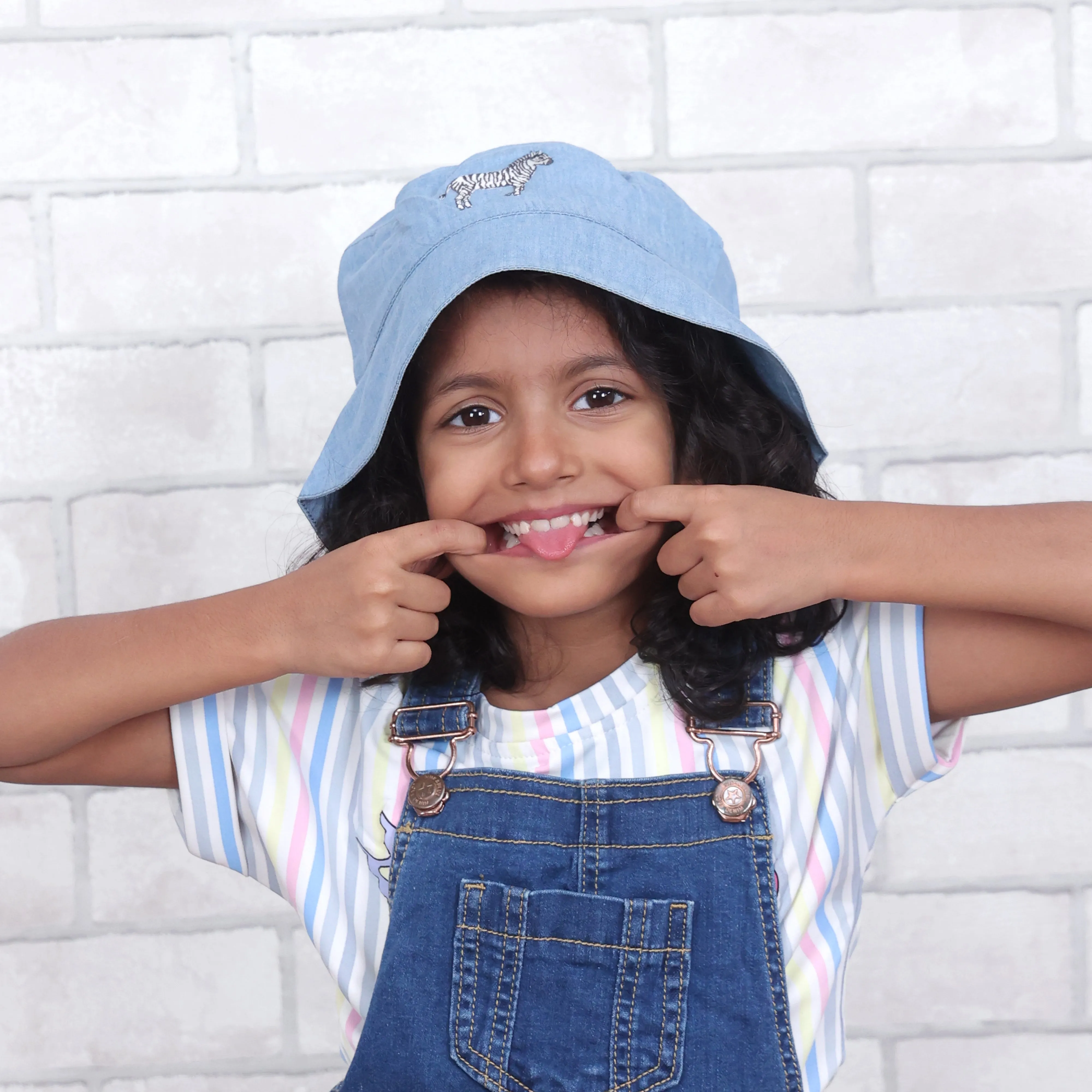 Baby Its A Wild World Light Denim Bucket Hat