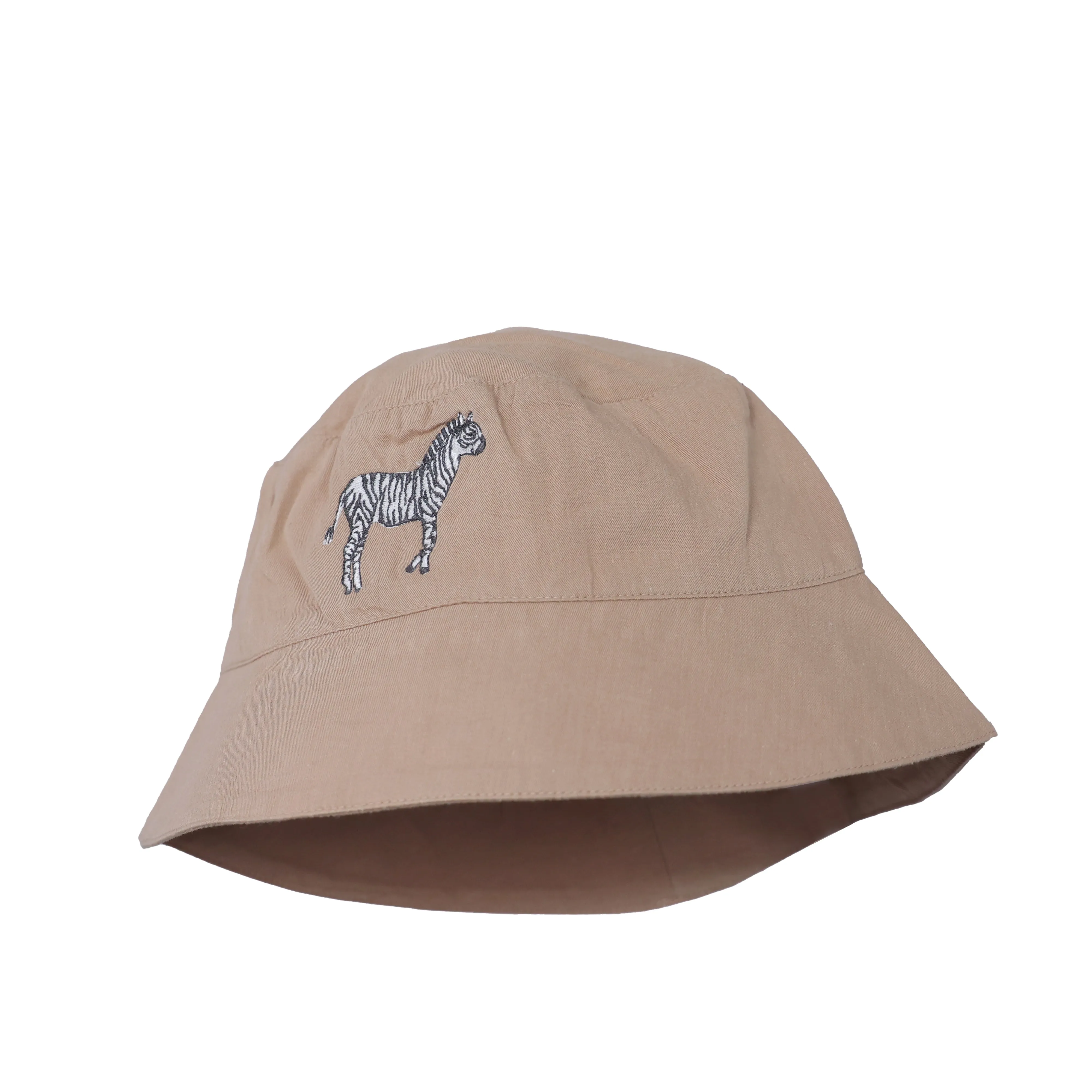 Baby Its Wild World Brown Cotton Bucket Hat