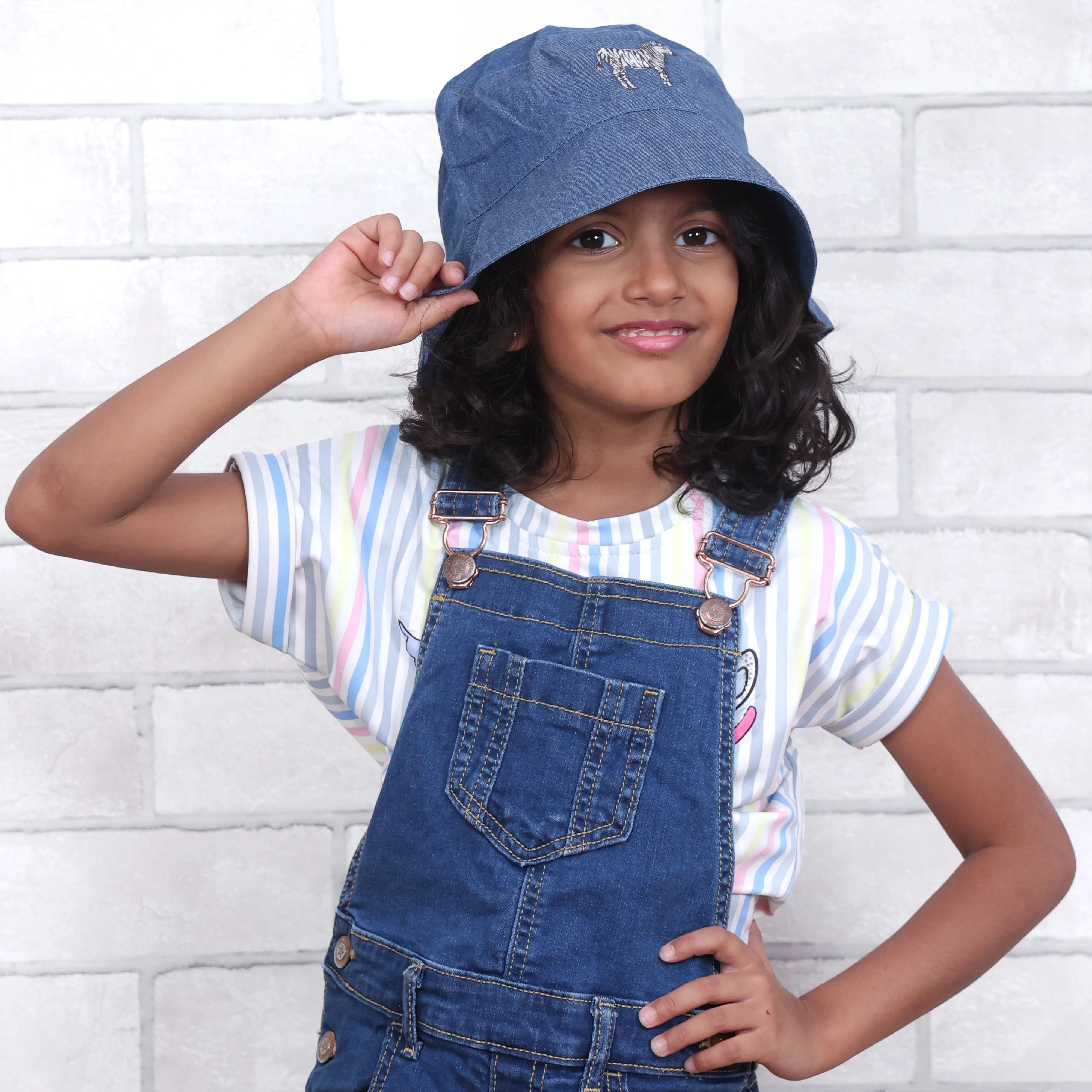 Baby Its Wild World Dark Denim Bucket Hat