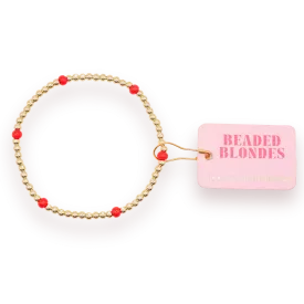 Beaded Blondes ‘Bright Red Poppi Bracelet’