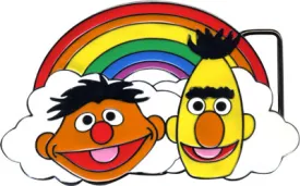 Bert and Ernie Rainbow Belt Buckle