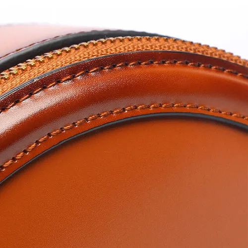 Black Bee Round Shaped Leather Shoulder Bag