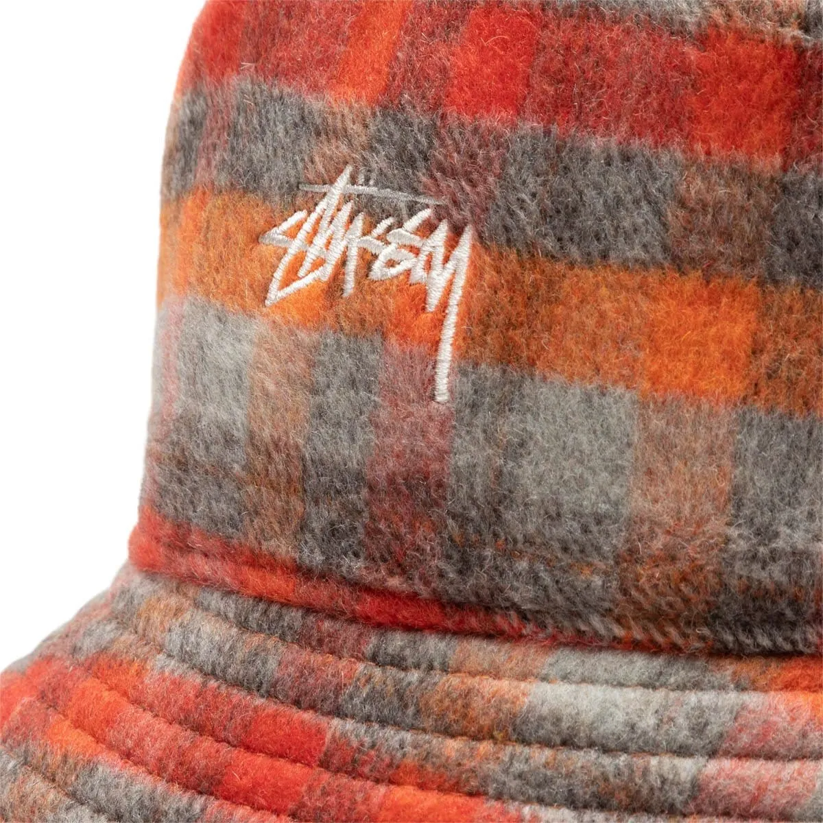 BRUSHED PLAID BUCKET HAT