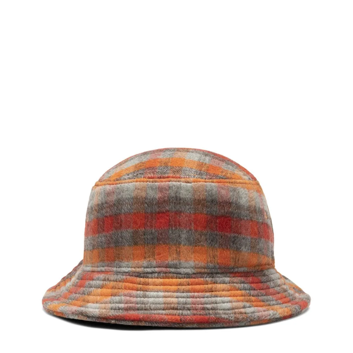 BRUSHED PLAID BUCKET HAT