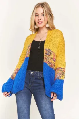 Colorblock Sweater Cardigan