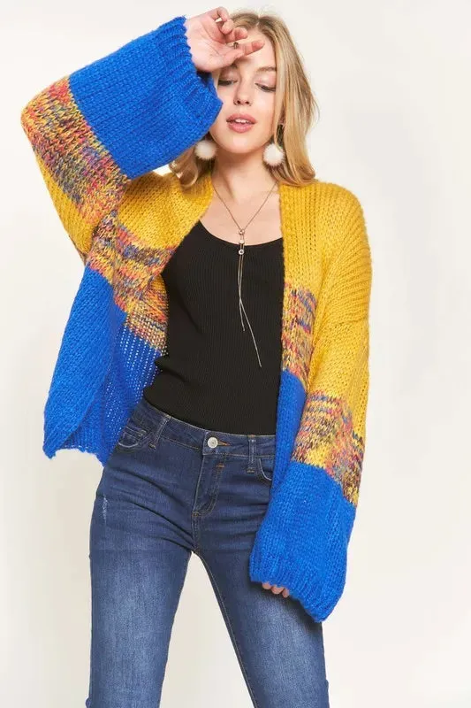 Colorblock Sweater Cardigan