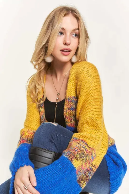 Colorblock Sweater Cardigan