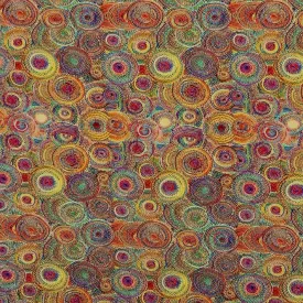Colourful Circles Bamboo Silkette Fabric