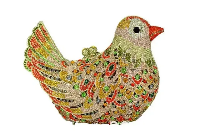 Crystal Woodland Bird Minaudière Clutch Bags