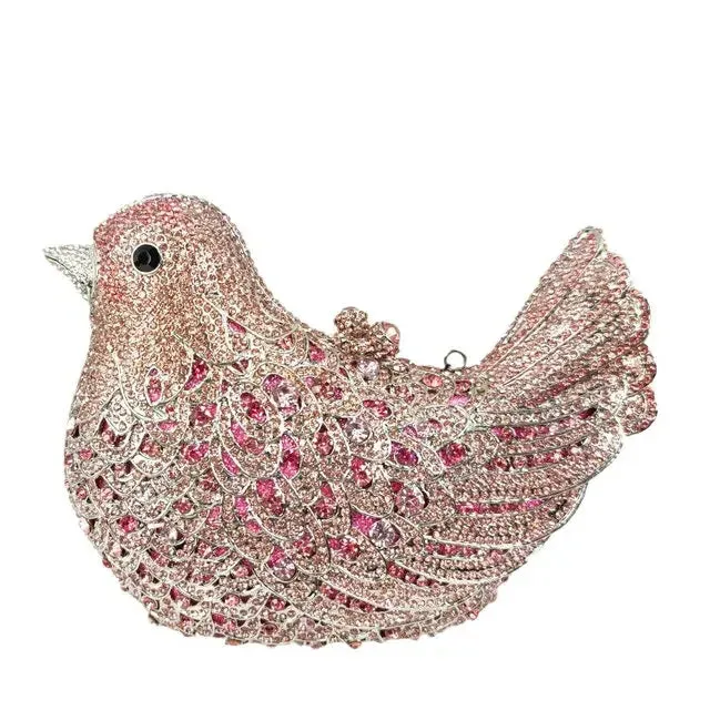 Crystal Woodland Bird Minaudière Clutch Bags