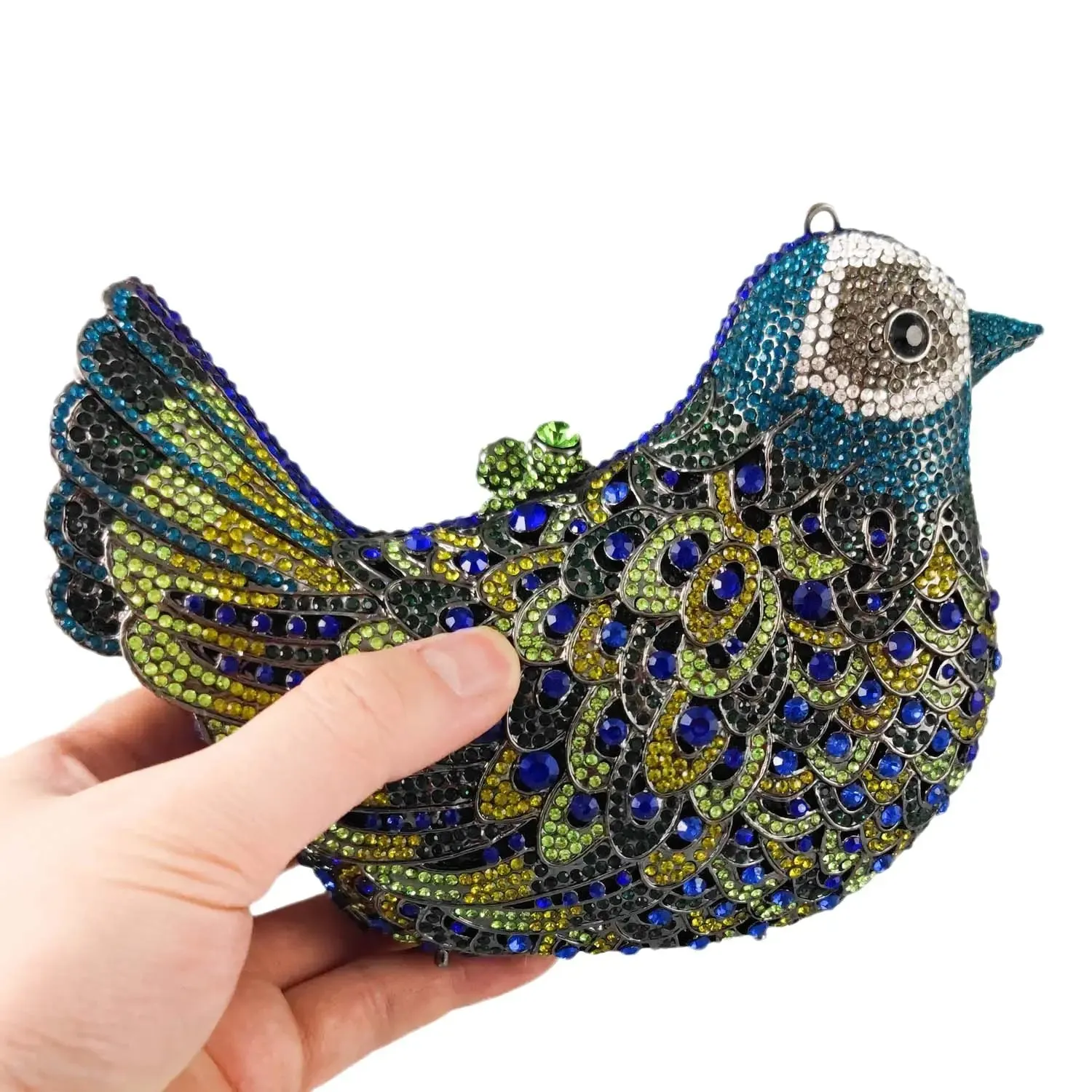 Crystal Woodland Bird Minaudière Clutch Bags