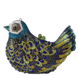 Crystal Woodland Bird Minaudière Clutch Bags