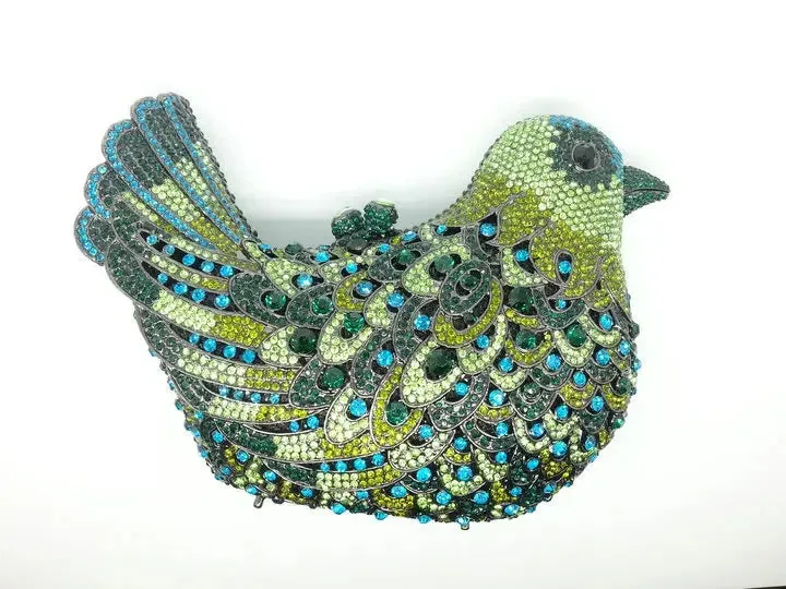 Crystal Woodland Bird Minaudière Clutch Bags