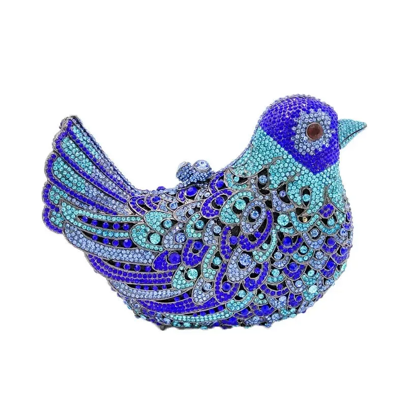 Crystal Woodland Bird Minaudière Clutch Bags