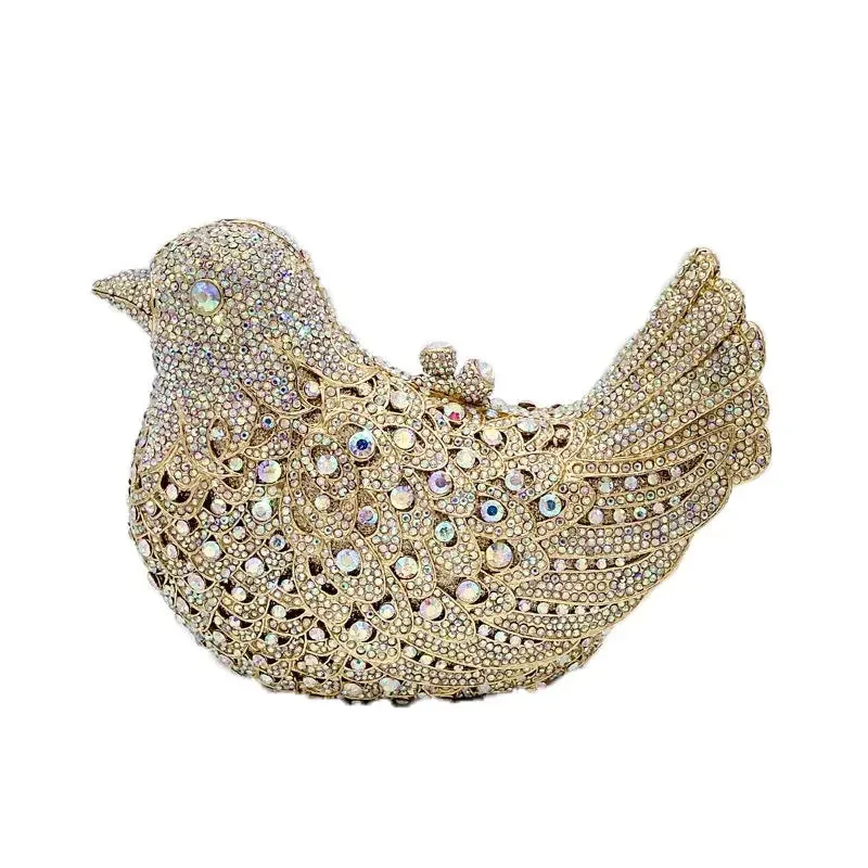 Crystal Woodland Bird Minaudière Clutch Bags