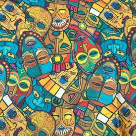 Cultural Canvas Faux Silk Fabric