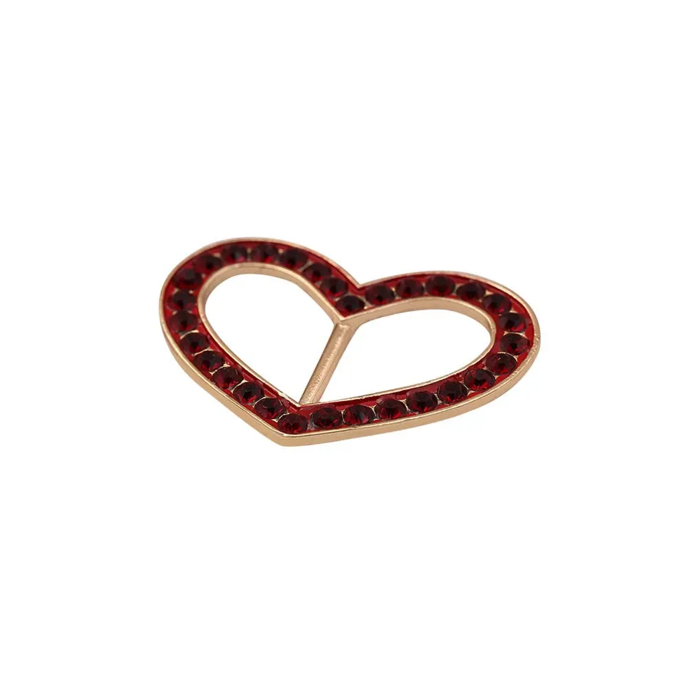 Cute Heart Shape Diamond Buckle for Belts/Shoes/Dresses