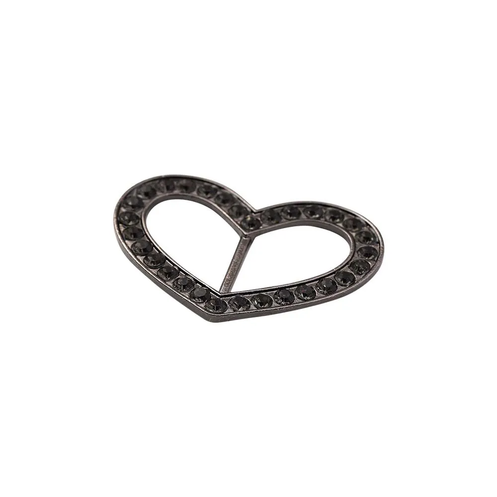 Cute Heart Shape Diamond Buckle for Belts/Shoes/Dresses