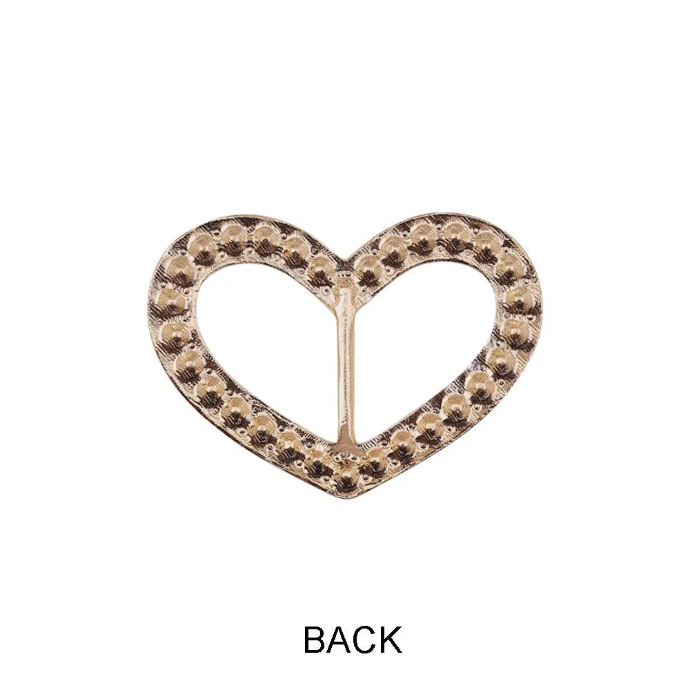 Cute Heart Shape Diamond Buckle for Belts/Shoes/Dresses