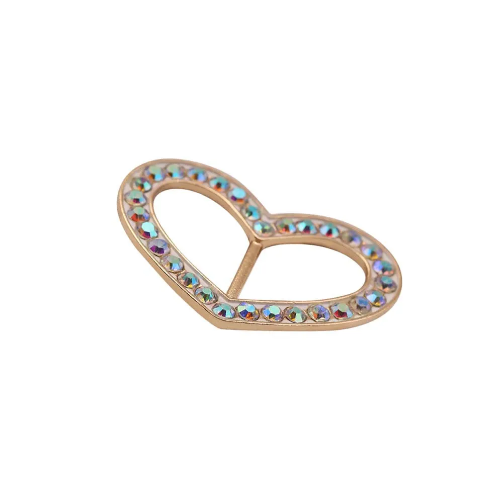 Cute Heart Shape Diamond Buckle for Belts/Shoes/Dresses