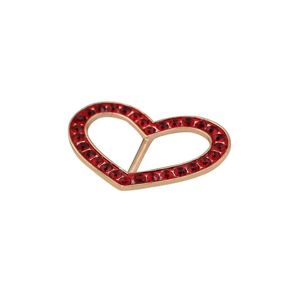 Cute Heart Shape Diamond Buckle for Belts/Shoes/Dresses