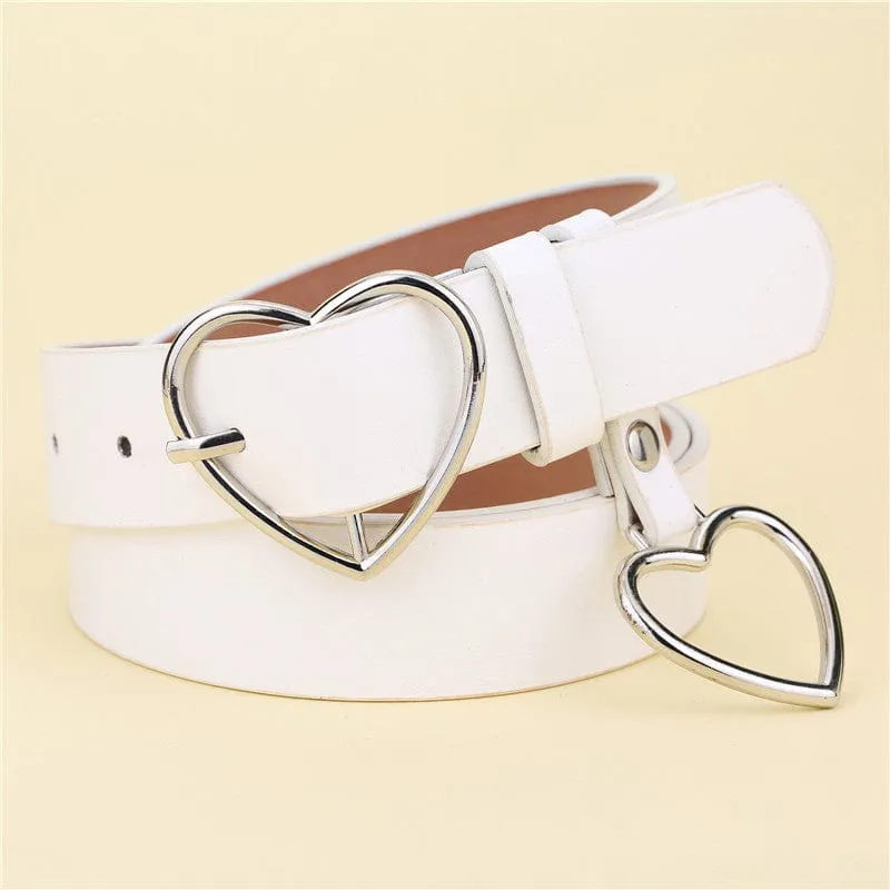 Cute Leather Heart Belt