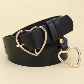 Cute Leather Heart Belt