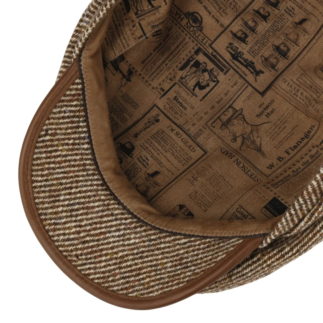 Dennaco Wool Driver Flat Cap by Stetson