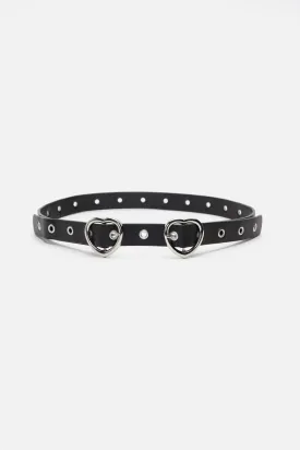 Double Heart Buckle Belt