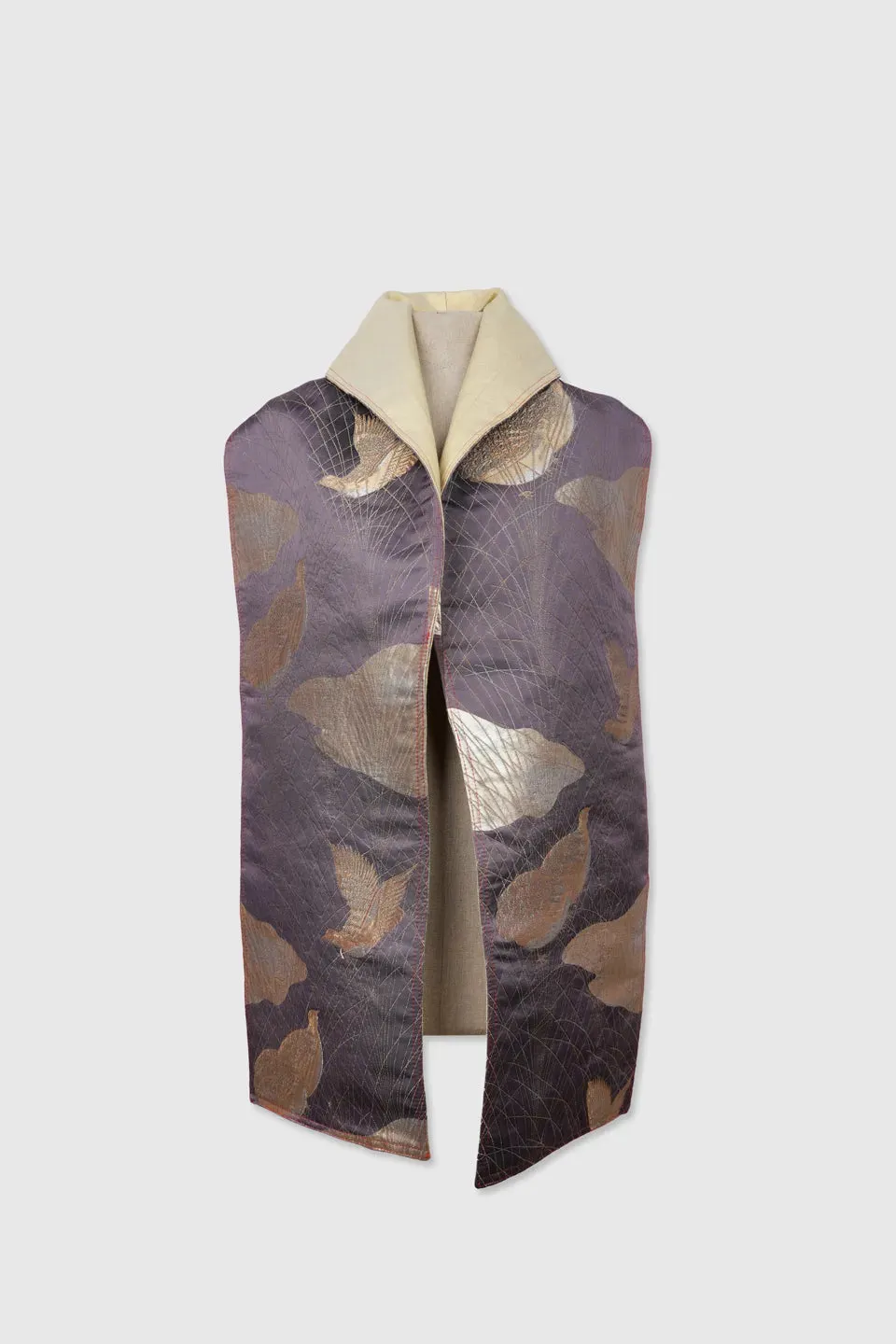 Dual-Sided Silk Stole Scarf | Edna