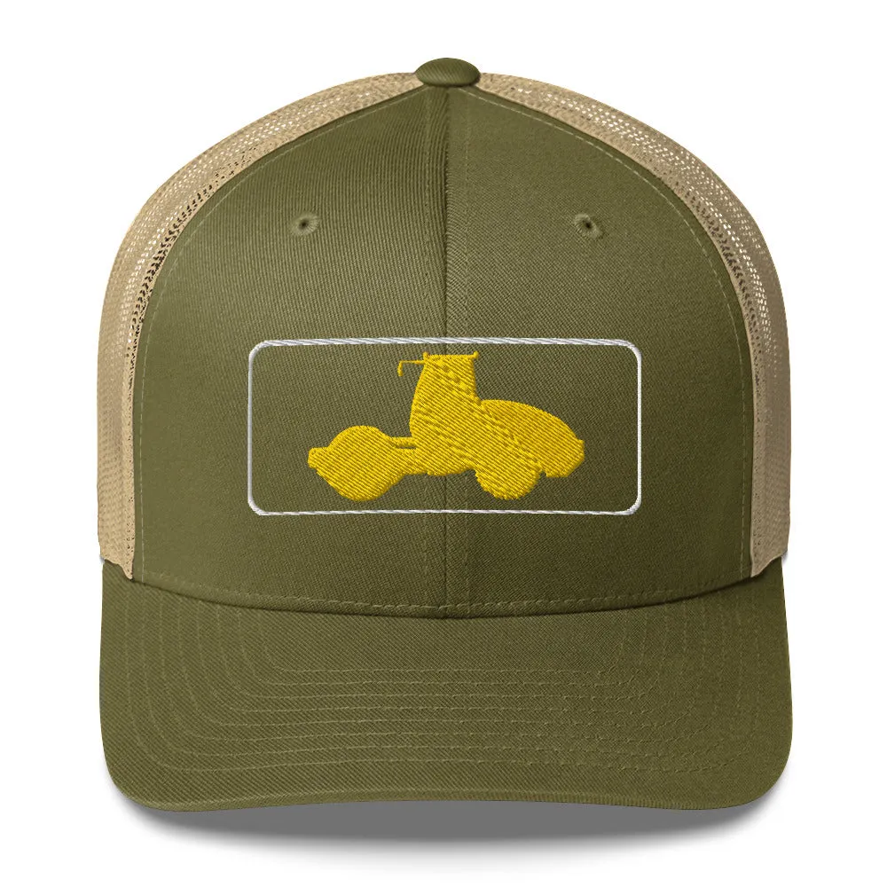 Embroidered Yellow Compactor Roller Trucker Cap