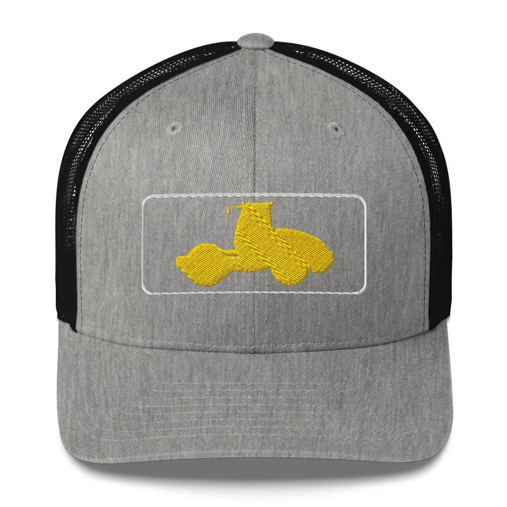 Embroidered Yellow Compactor Roller Trucker Cap