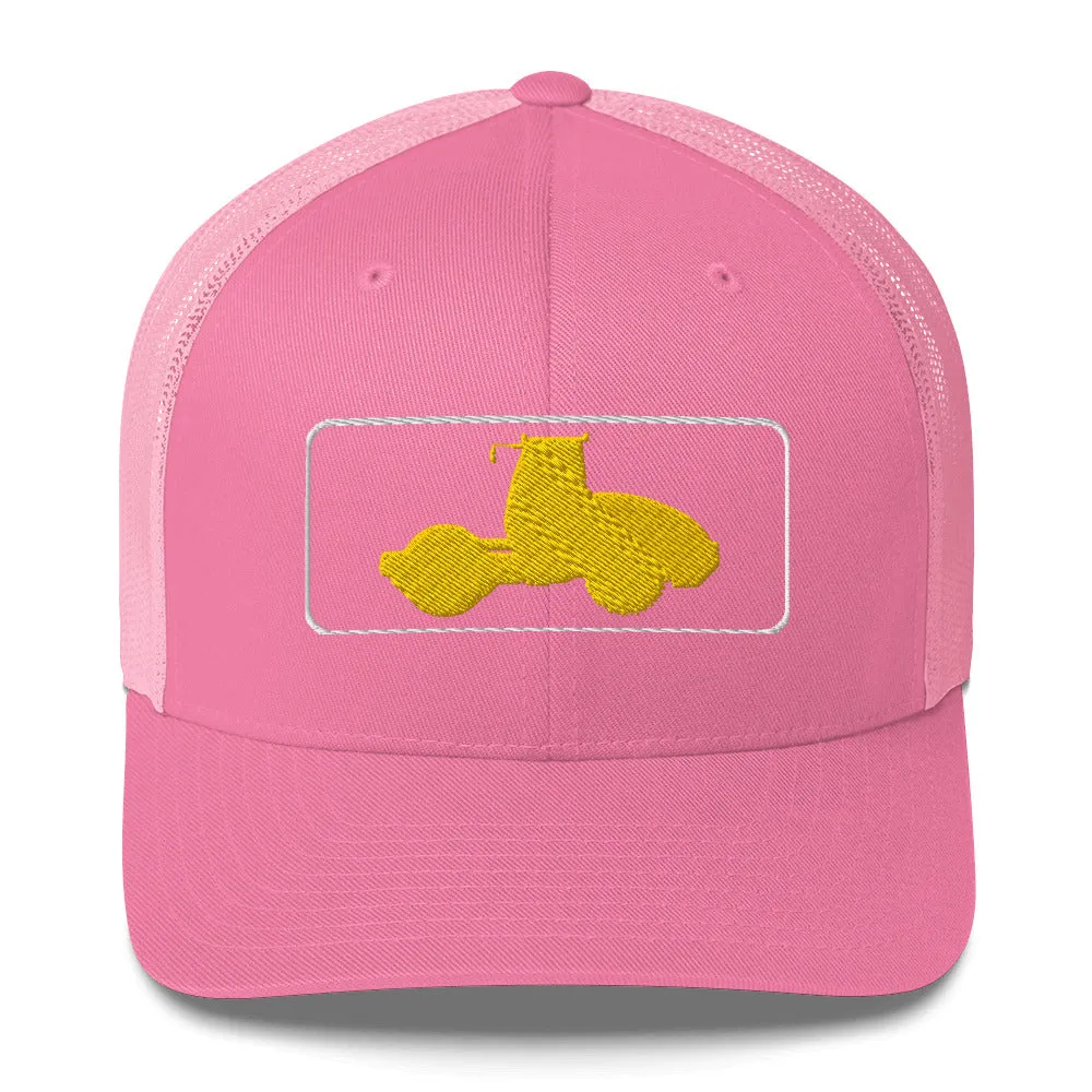Embroidered Yellow Compactor Roller Trucker Cap