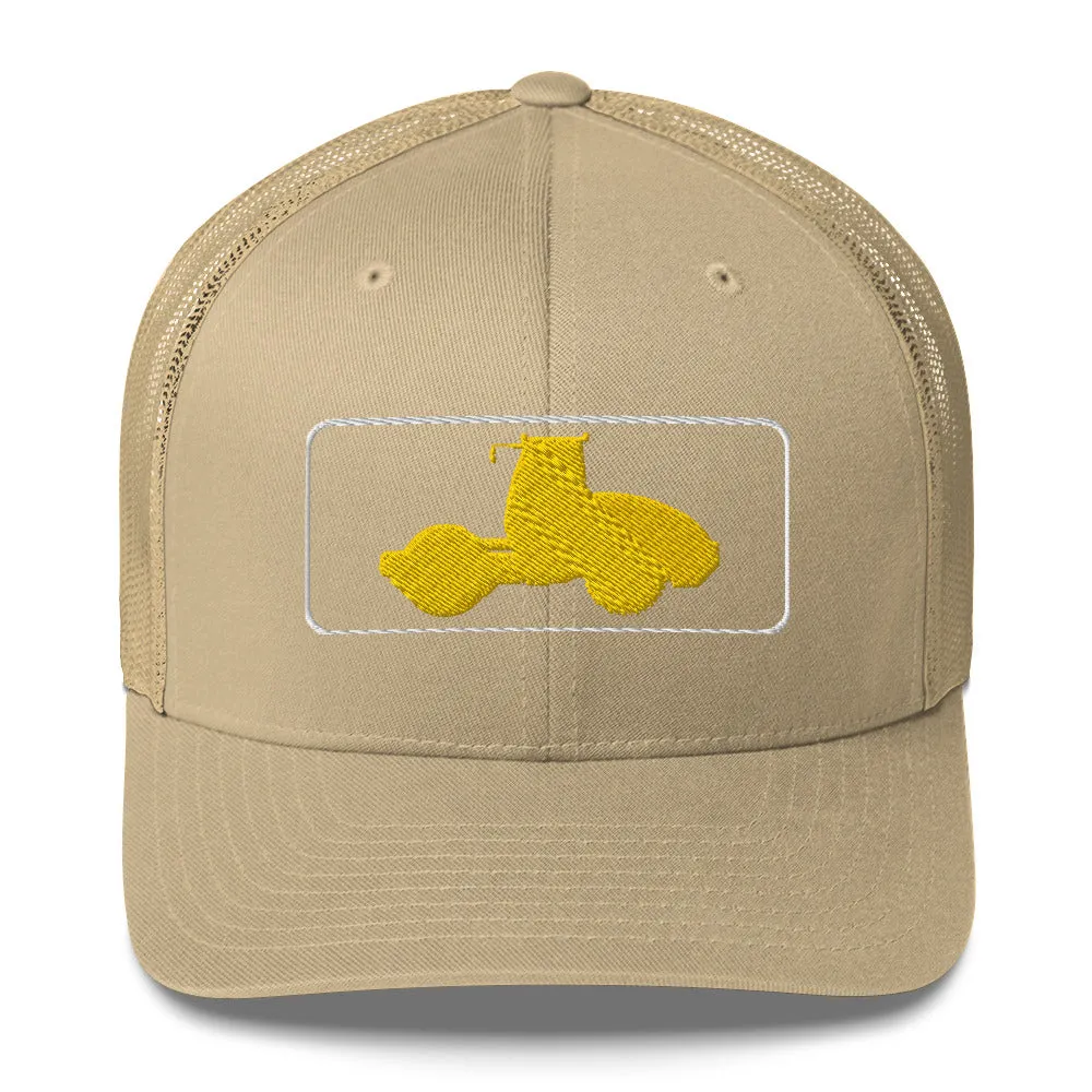 Embroidered Yellow Compactor Roller Trucker Cap