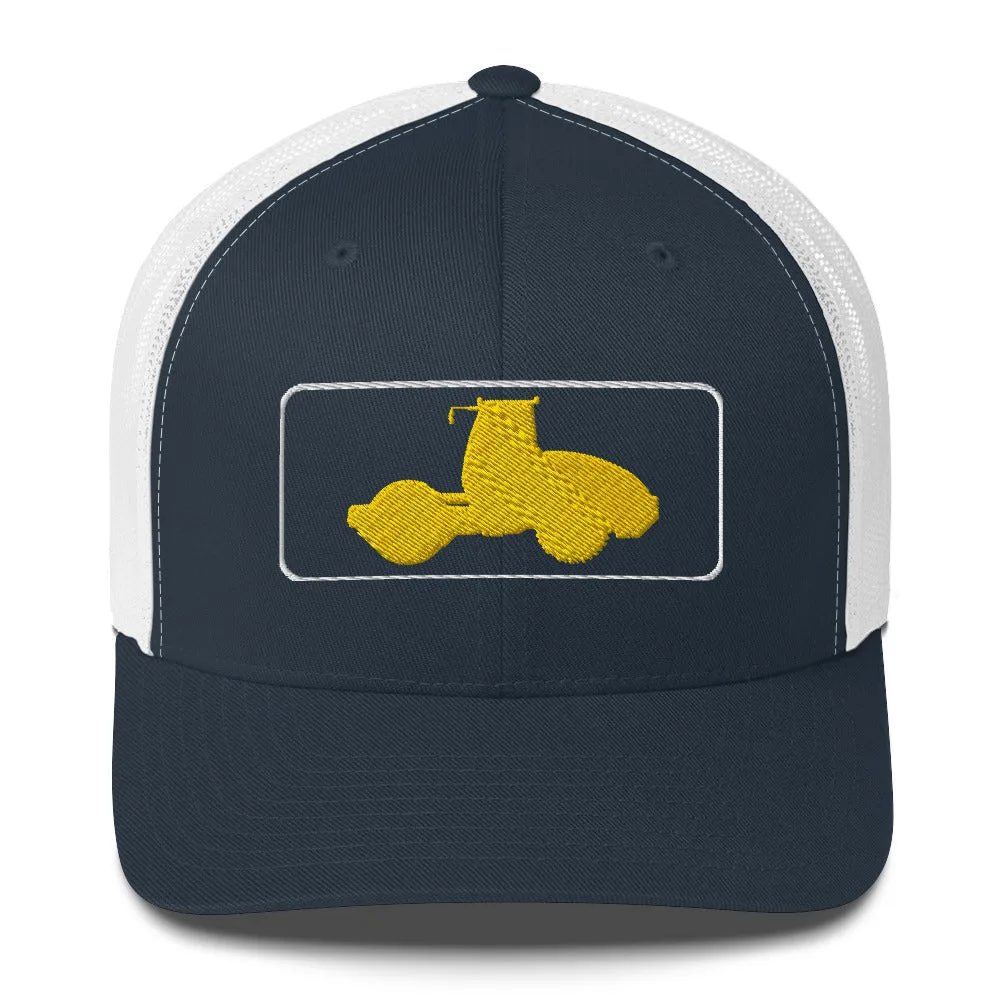 Embroidered Yellow Compactor Roller Trucker Cap