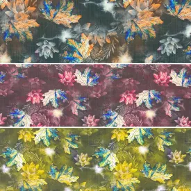 Fallen Leaves Bamboo Silkette Fabric
