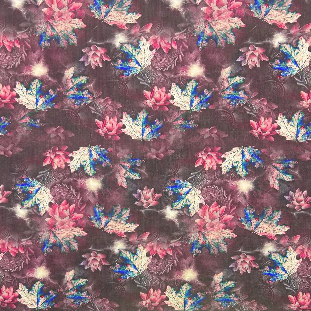 Fallen Leaves Bamboo Silkette Fabric