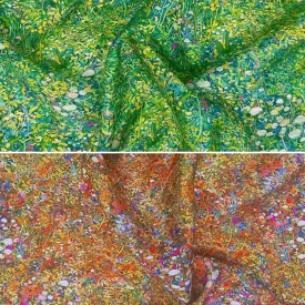 Floral Palette Bamboo Silkette Fabric