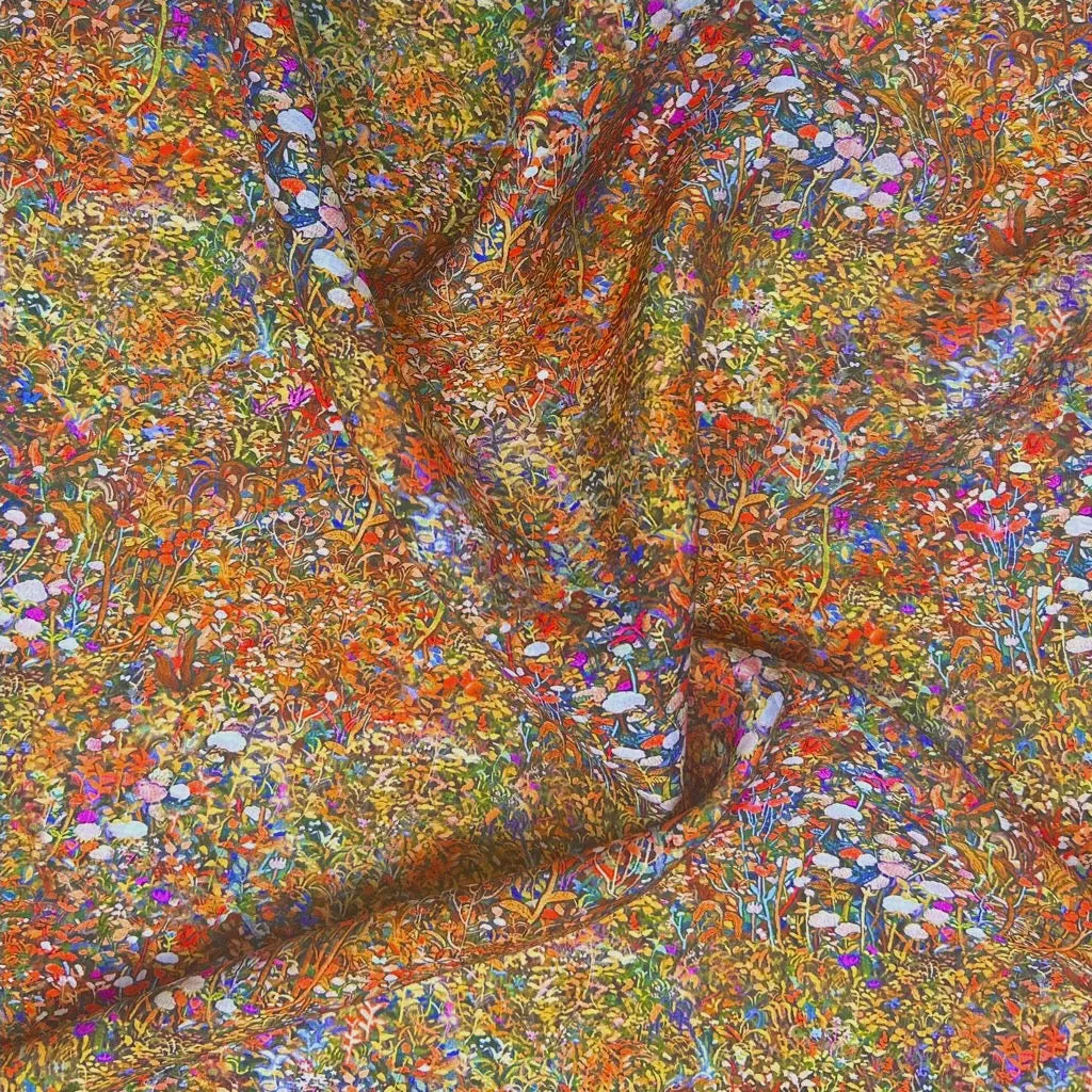Floral Palette Bamboo Silkette Fabric