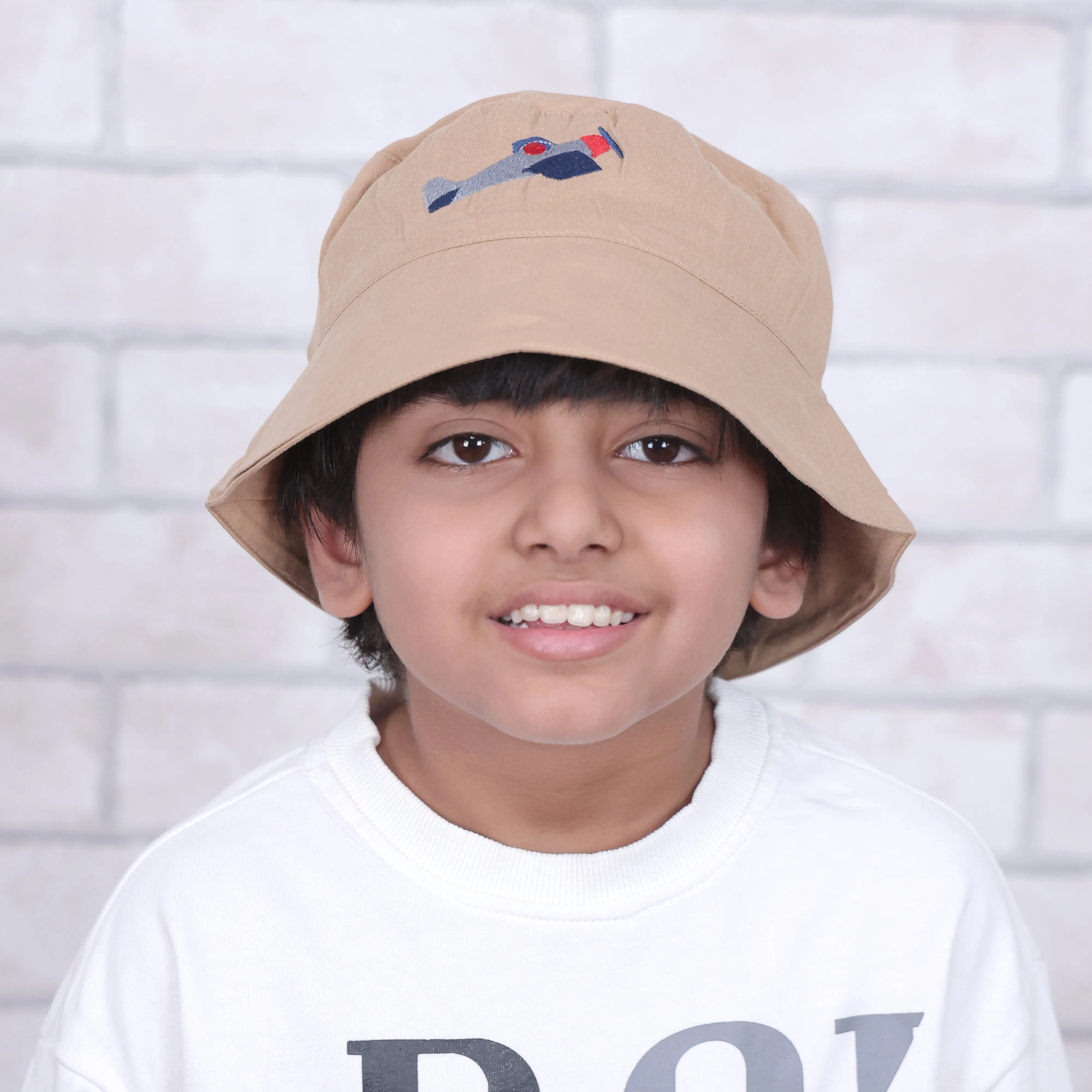 Fly Away with Me Brown Cotton Bucket Hat