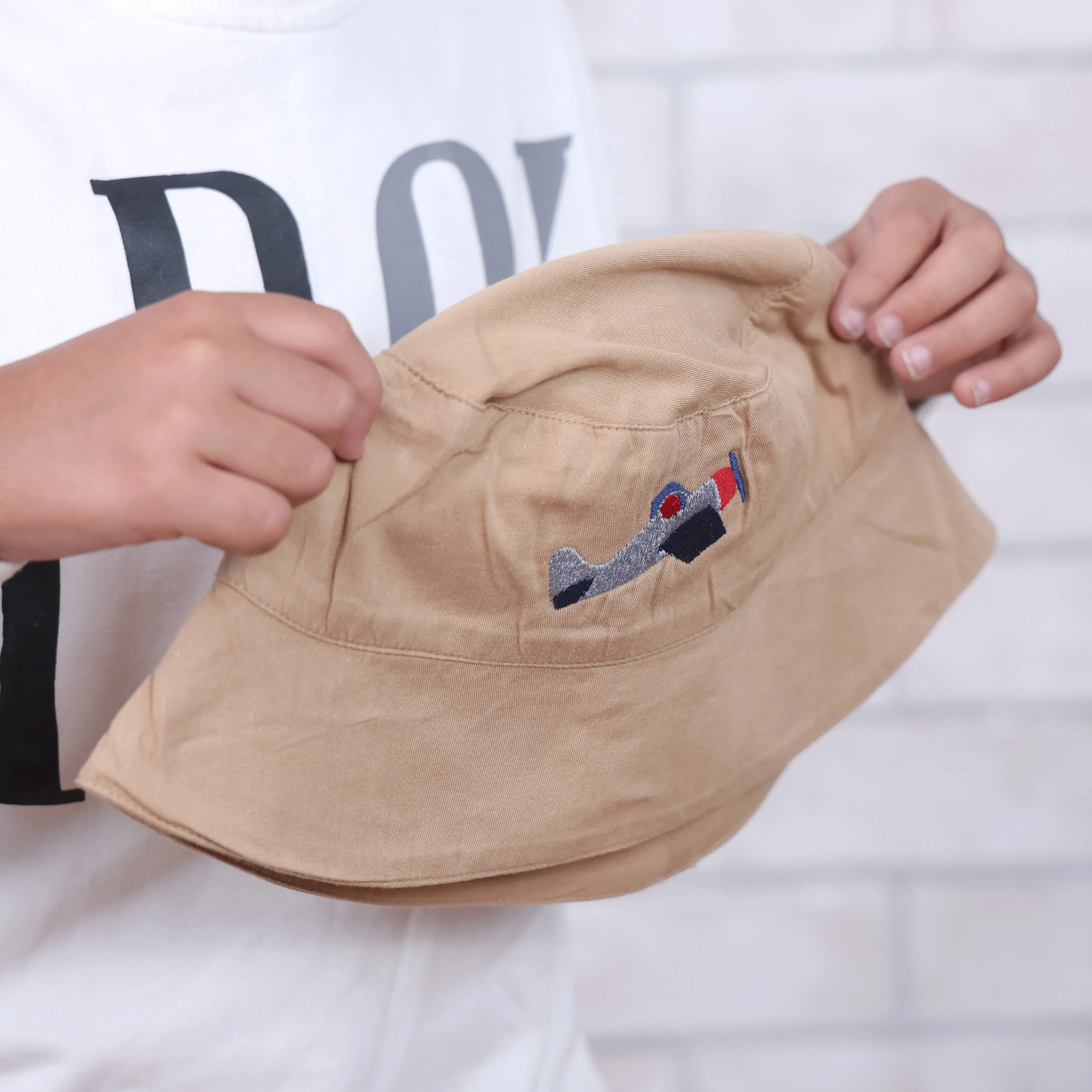 Fly Away with Me Brown Cotton Bucket Hat