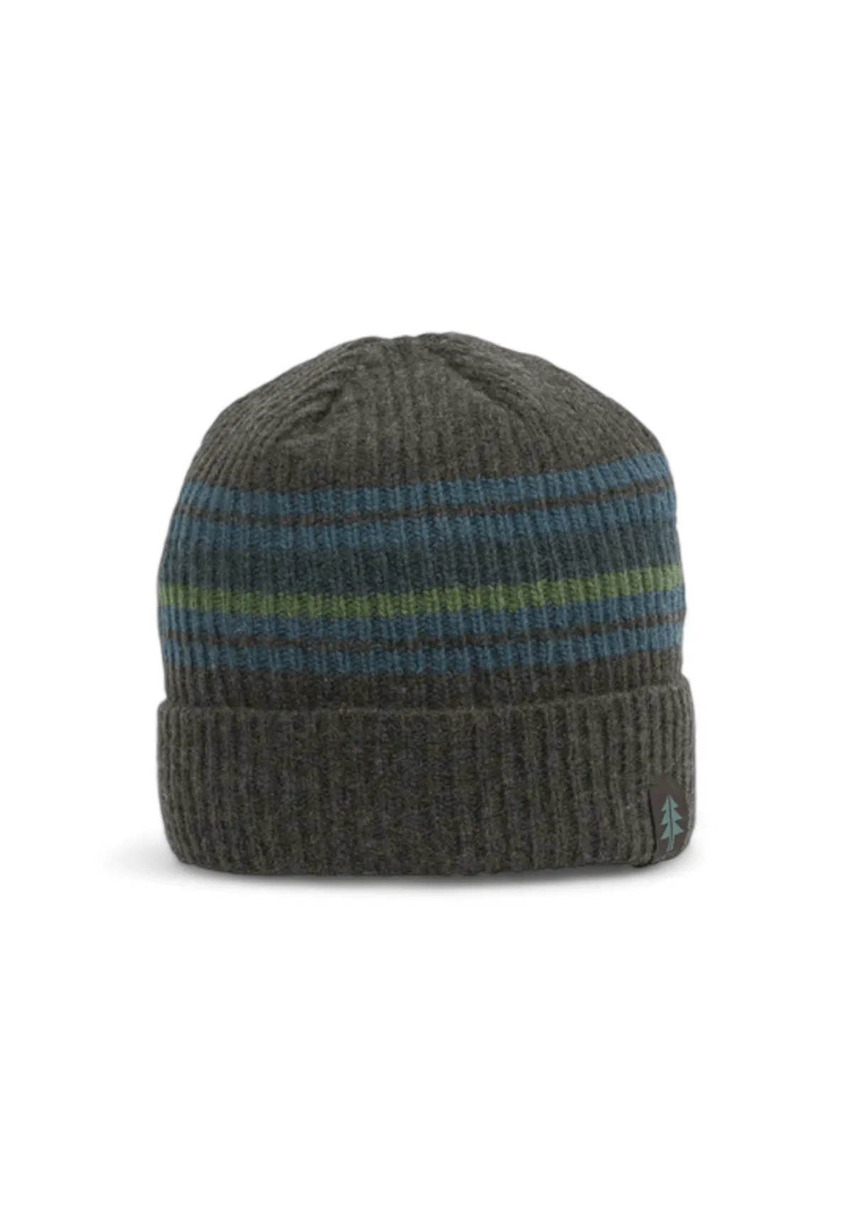 Forester Knit Beanie With Stripe - Peat