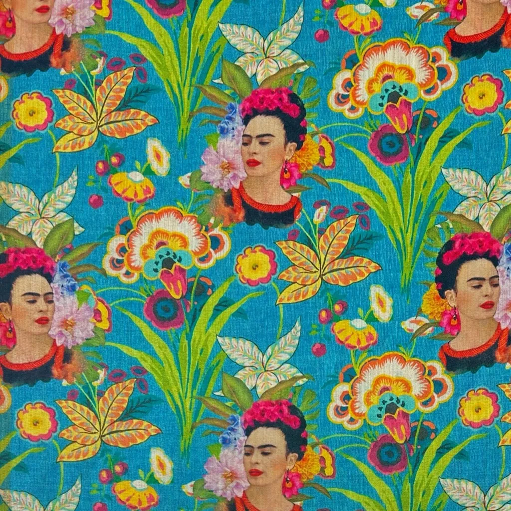 Frida's Garden Faux Silk Fabric